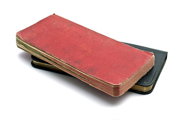 Image showing Red and black notebooks 