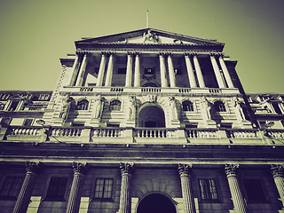 Image showing Vintage sepia Bank of England