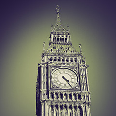 Image showing Vintage sepia Big Ben