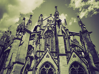 Image showing Vintage sepia Johanneskirche Church, Stuttgart