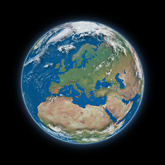 Image showing Europe on planet Earth