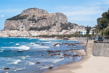 Image showing beach of cefalu, Sicily