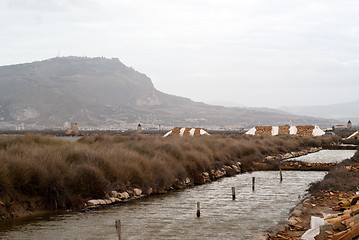 Image showing salines of trapani, sicily