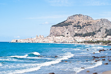 Image showing beach of cefalu, Sicily