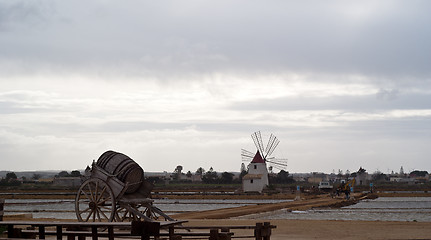 Image showing salines of trapani, sicily