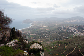 Image showing View from Erice near Trapani, Sicily