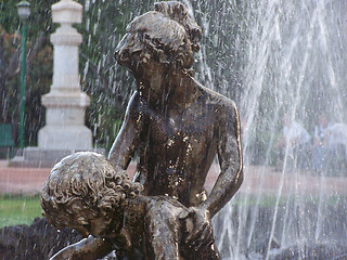 Image showing Fountain with splashes in Palermo