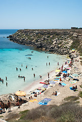 Image showing beach of favignana. aegadian island