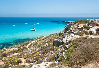 Image showing beach of favignana. aegadian island