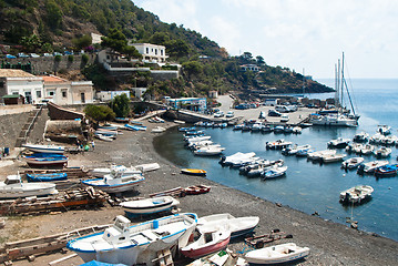 Image showing harbour in Ustica island, Sicily