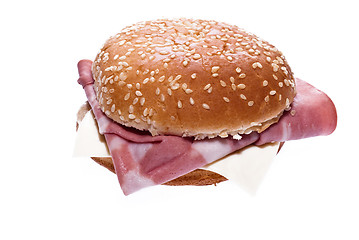 Image showing mortadella sandwich