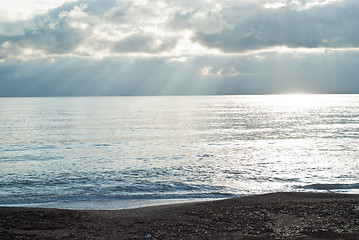 Image showing Beach of San Leone at sunset