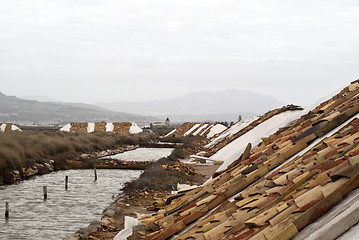 Image showing salines of trapani, sicily