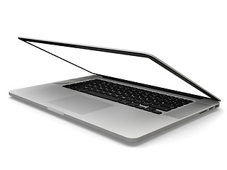 Image showing Laptop with white screen