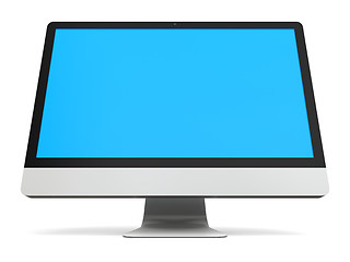 Image showing Desktop computer with blue screen