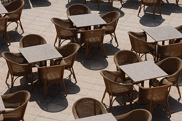 Image showing Many empty tables