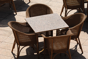 Image showing Empty restaurant table