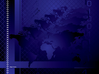 Image showing global background blue