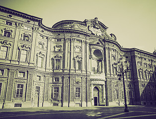 Image showing Vintage sepia Palazzo Carignano Turin