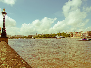 Image showing Retro looking River Thames in London