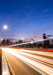 Image showing Busy traffic on highway