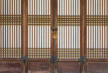 Image showing Traditional wooden door