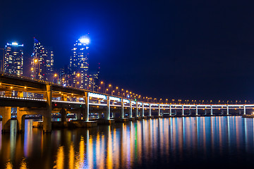 Image showing Busan city at night