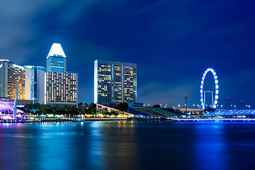 Image showing Singapore city at night