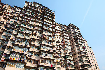 Image showing Overcrowded residential building in Hong Kong