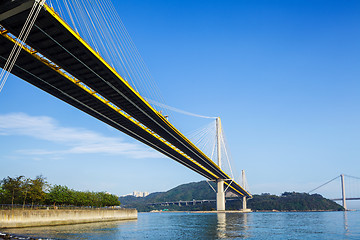 Image showing Suspension bridge in Hong Kong