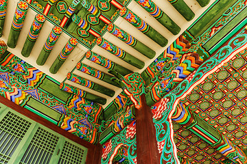 Image showing Korean painting traditional architecture