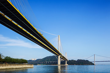 Image showing Suspension bridge in Hong Kong