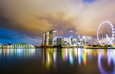 Image showing Singapore city at night