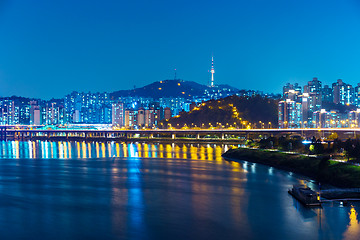 Image showing Seoul by night