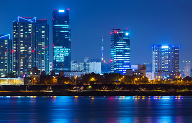 Image showing Seoul skyline at night