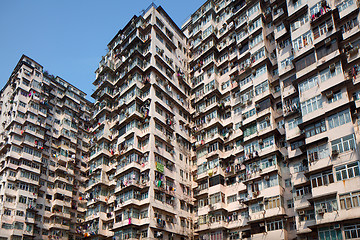 Image showing Overcrowded building in Hong Kong