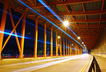 Image showing Tunnel with car light