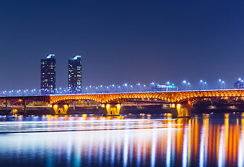 Image showing Seoul city at night