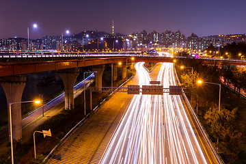 Image showing Seoul in South Korea at night