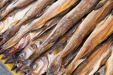 Image showing Dry salty fish close up