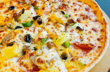 Image showing Italian Pizza close up