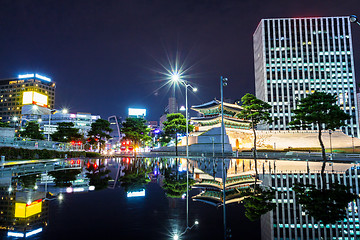 Image showing Seoul city in South Korea at night