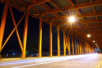 Image showing Tunnel with car light