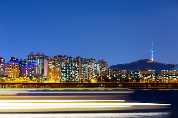 Image showing Seoul city at night