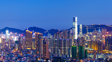 Image showing Hong Kong city at night