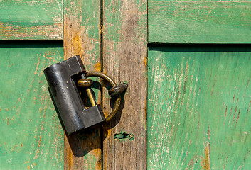 Image showing A door lock