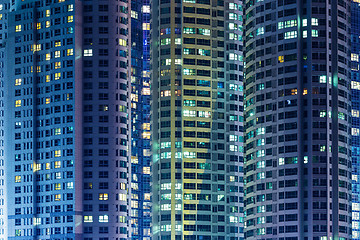 Image showing Modern office building at night