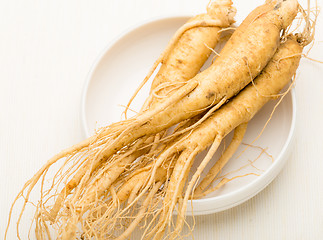 Image showing Fresh Ginseng in the bowl