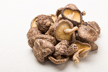 Image showing Dried mushrooms isolated on white