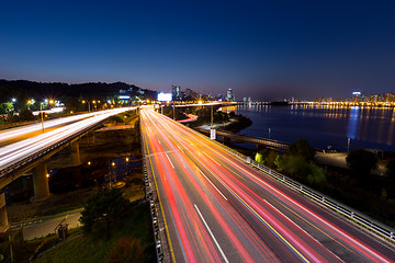 Image showing Busy traffic in Seoul city